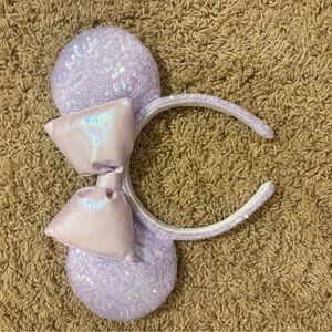 Disney Lavender Sequin Minnie Mouse Ears Headband
